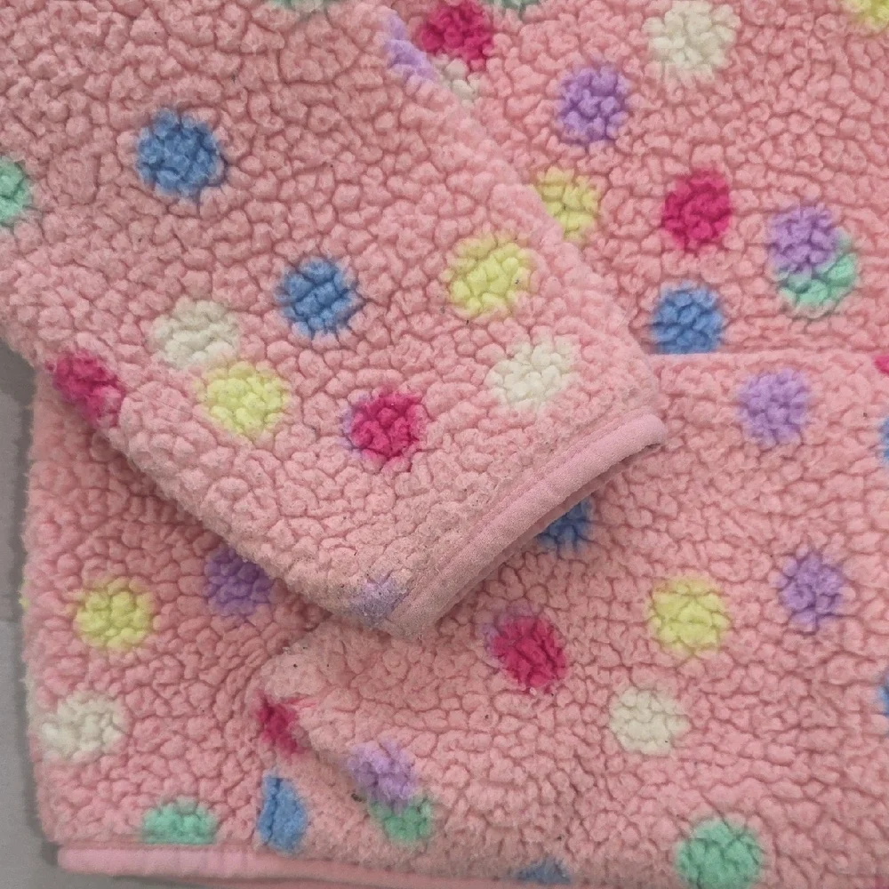 The Children's Place Pink Fleece with Colorful Dots 5T